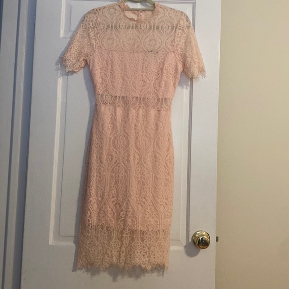 Lulus Remarkable Dress in Blush. - Picture 1 of 2
